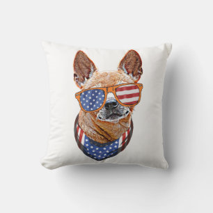 Cojín Decorativo Perro Chihuahua USA Independencia Americana 4 de J