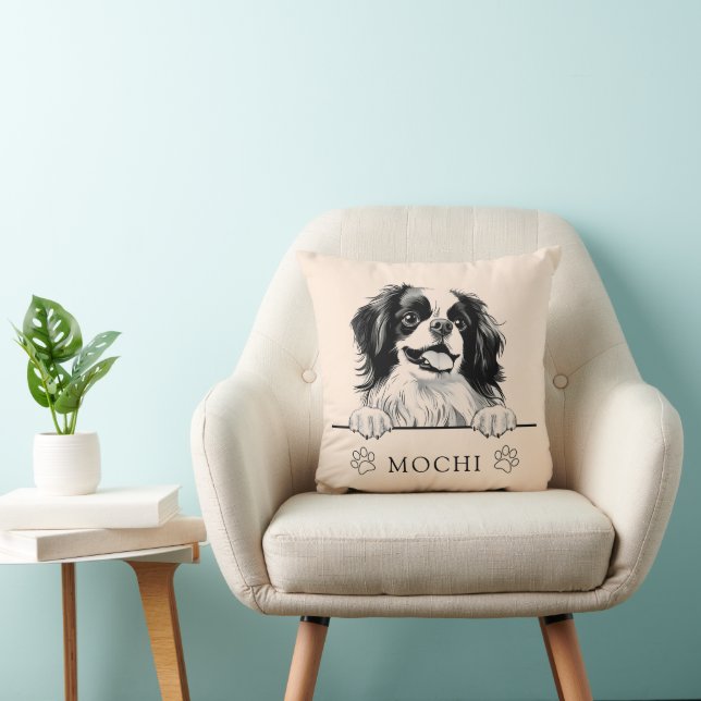 Cojín Decorativo Perro chino japonés personalizado (Silla)