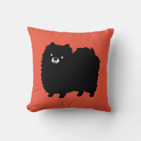 Perro con esponja adorable y pomerania negro lindo