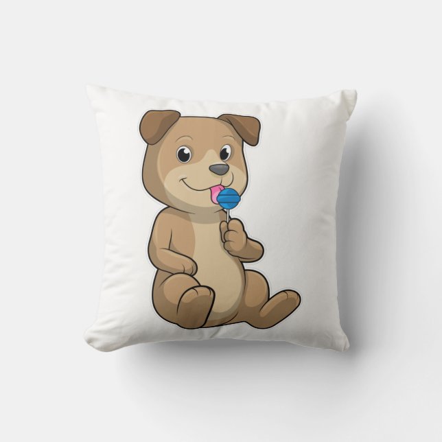 Cojín Decorativo Perro con golosinas (Anverso)