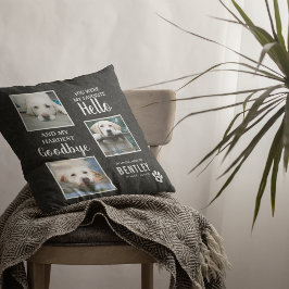 Cojín Decorativo Perro conmemorativo de la foto del mascota Keepsak