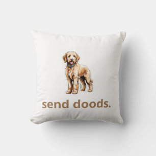 Cojín Decorativo Perro Cute Goldendoodle "Send Doods"