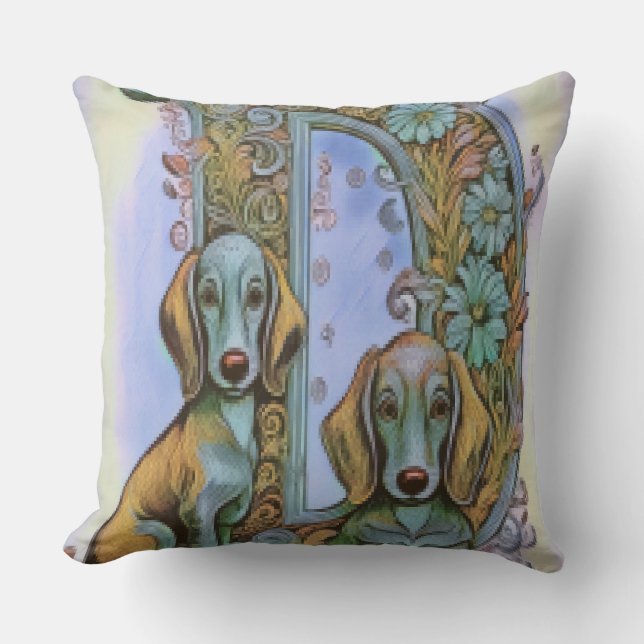 Cojín Decorativo Perro D Alfabeto  (Anverso)