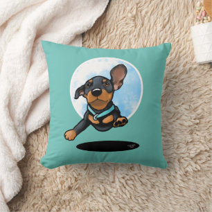 Cojín Decorativo Perro Dachshund Volador