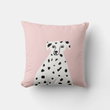 Perro Dalmatiano Resumen Ilustracion Rosa
