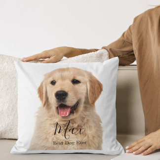 Cojín Decorativo Perro de Agua Retriever Dorado Foto Personalizada