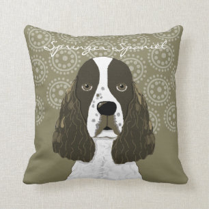 Cojín Decorativo Perro de aguas de saltador inglés del personaliza
