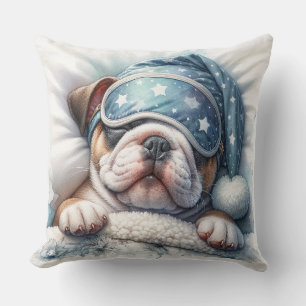 Cojín Decorativo Perro de Bulldog durmiente