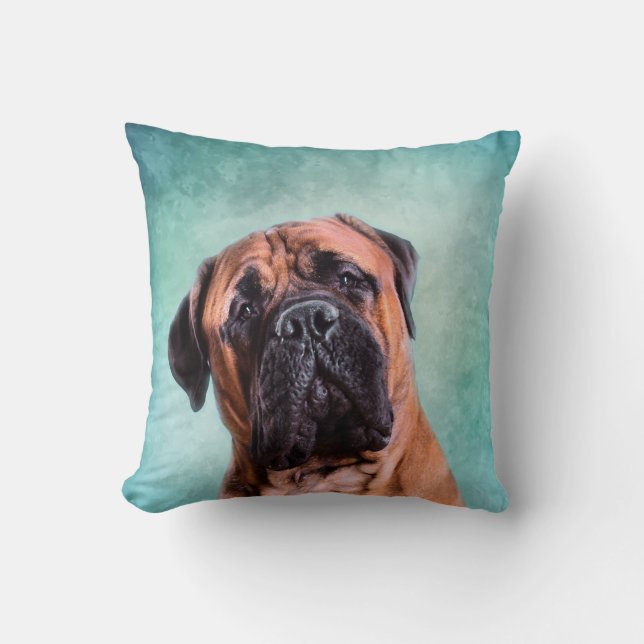 Cojín Decorativo Perro de Bullmastiff (Anverso)