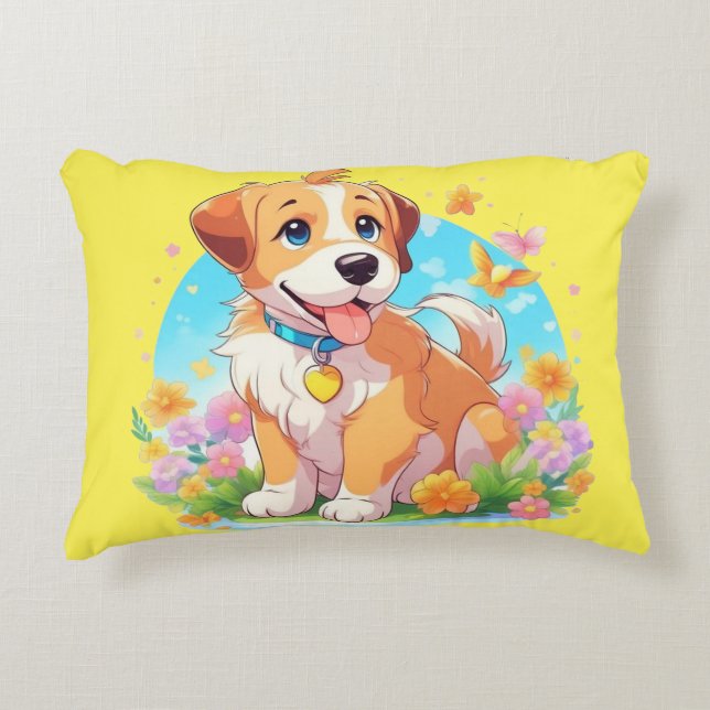 Cojín Decorativo Perro de cachorro (Anverso)