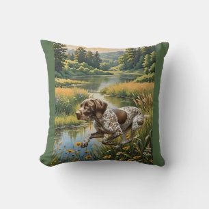 COJÍN DECORATIVO PERRO DE CAZA EN EL TRABAJO