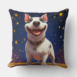 Cojín Decorativo Perro de dibujos animados con colores vibrantes