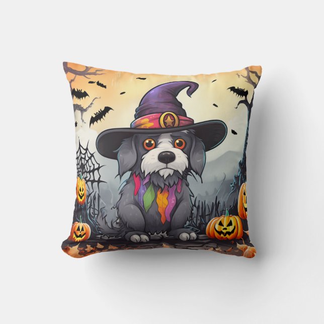 Cojín Decorativo Perro de Halloween (Anverso)