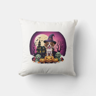 Cojín Decorativo Perro de Halloween Amantes del Otoño