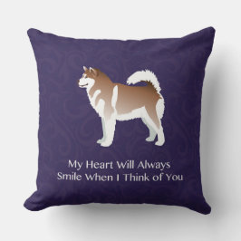 Cojín Decorativo Perro de Malamute de Alaska pensando en tu diseño