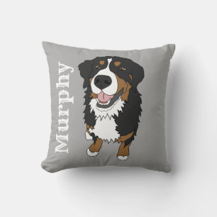 Cojín Decorativo Perro de montaña Bernés personalizado