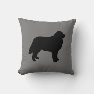 Cojín Decorativo Perro de montaña de Berna Silhouette Gray and Blac
