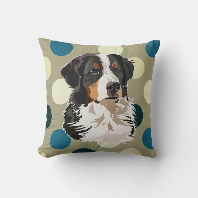 Cojín Decorativo Perro de montaña de Bernese (Anverso)