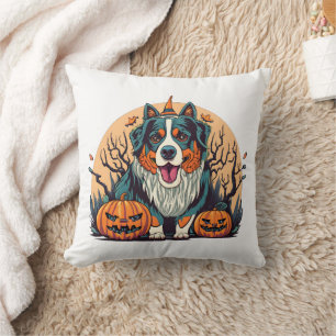 Cojín Decorativo Perro de montaña de Bernese Tocó Halloween