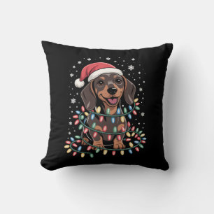 Cojín Decorativo Perro de Navidad Dachshund Santa Wiener