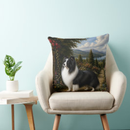 Cojín Decorativo Perro de pastor de las Shetland renacentista 