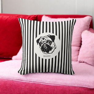 Cojín Decorativo perro de pug personalizado personalizado de moda