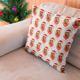 Cojín Decorativo Perro de raza Cocker Spaniel inglés Navidad