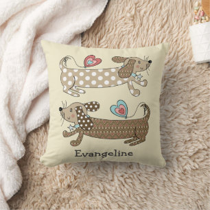Cojín Decorativo Perro de salchicha Dachshund Cushion de lanzamient