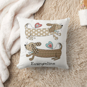 Cojín Decorativo Perro de salchicha Dachshund Cushion de lanzamient
