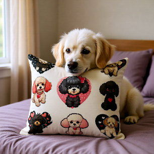 Cojín Decorativo Perro de San Valentín amantes del perro