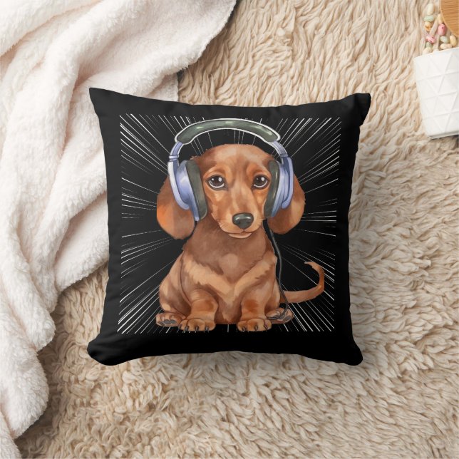 Cojín Decorativo Perro de Weiner Dachshund divertido (Manta)