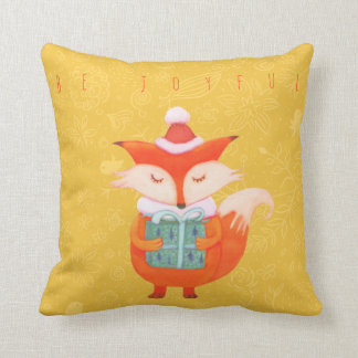 Cojín Decorativo Perro de zorro corto de Navidad