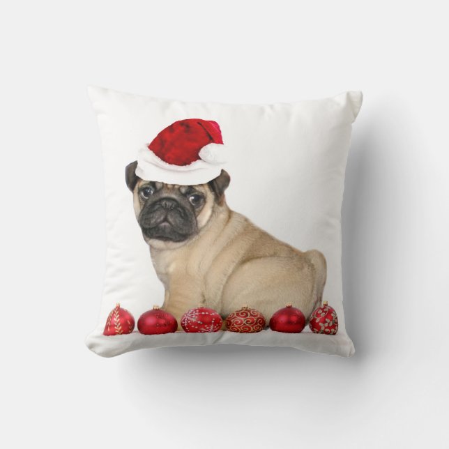 Cojín Decorativo Perro del barro amasado del navidad (Anverso)