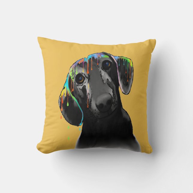 Cojín Decorativo Perro del Dachshund (Anverso)