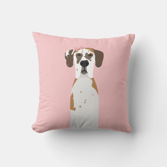 Cojín Decorativo Perro del Gran Dane Fawn (Anverso)