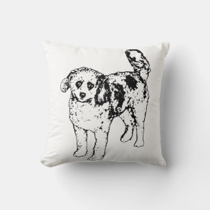 Cojín Decorativo Perro delineado sereno para descanso invernal acog