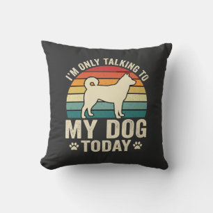 Cojín Decorativo Perro Divertido Hablando Atardecer Retro