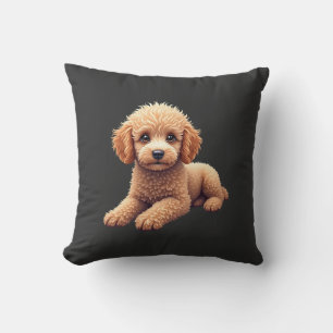 Cojín Decorativo Perro divertido Poodle Amante de los animales Gráf