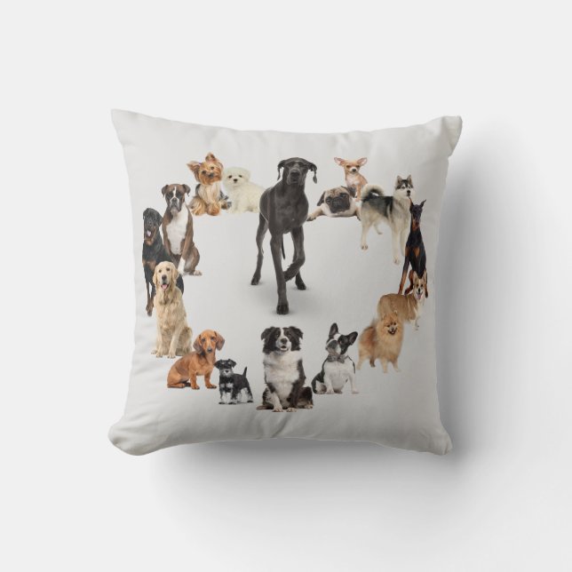 Cojín Decorativo Perro divertido Raza Mascota Animales Perro (Anverso)