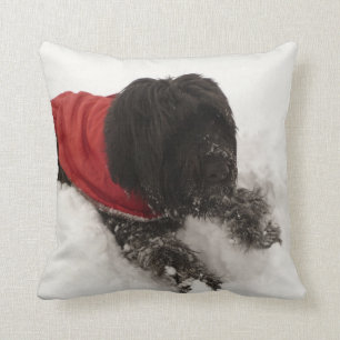 Cojín Decorativo Perro en la nieve