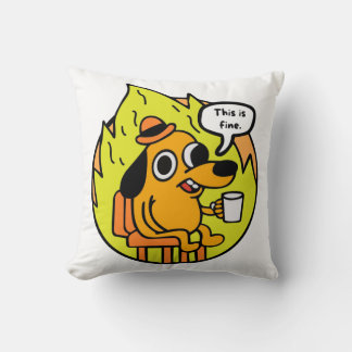 Cojín Decorativo Perro en llamas