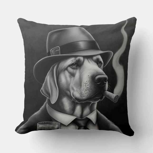 Cojín Decorativo Perro es mafia (Anverso)