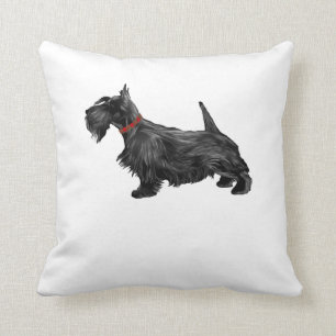 Cojín Decorativo Perro escocés aterrador