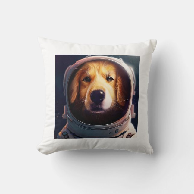 Cojín Decorativo Perro espacial (Anverso)