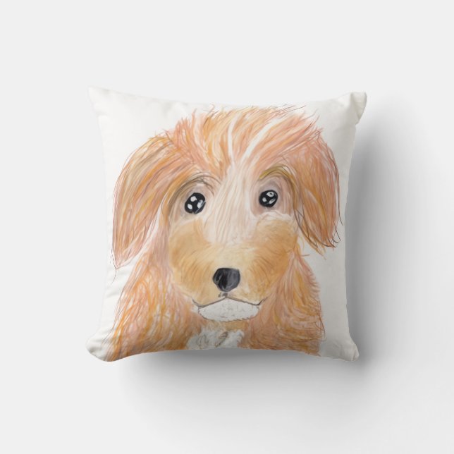 Cojín Decorativo Perro esponjoso (Anverso)