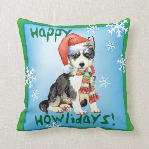 Cojín Decorativo Perro esquimal feliz de Howlidays