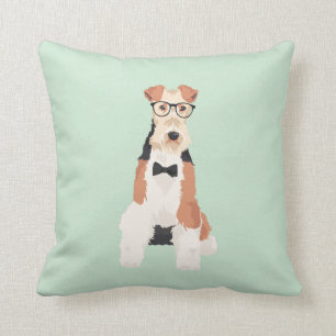 Cojín Decorativo Perro fresco del alambre del fox terrier del