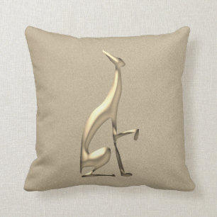 Cojín Decorativo Perro Galgo Dorado Elegante