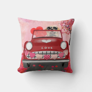 Cojín Decorativo Perro Golden Retriever Coche con Corazones San Val
