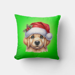 Cojín Decorativo Perro Golden Retriever con Santa Claus Style-82535